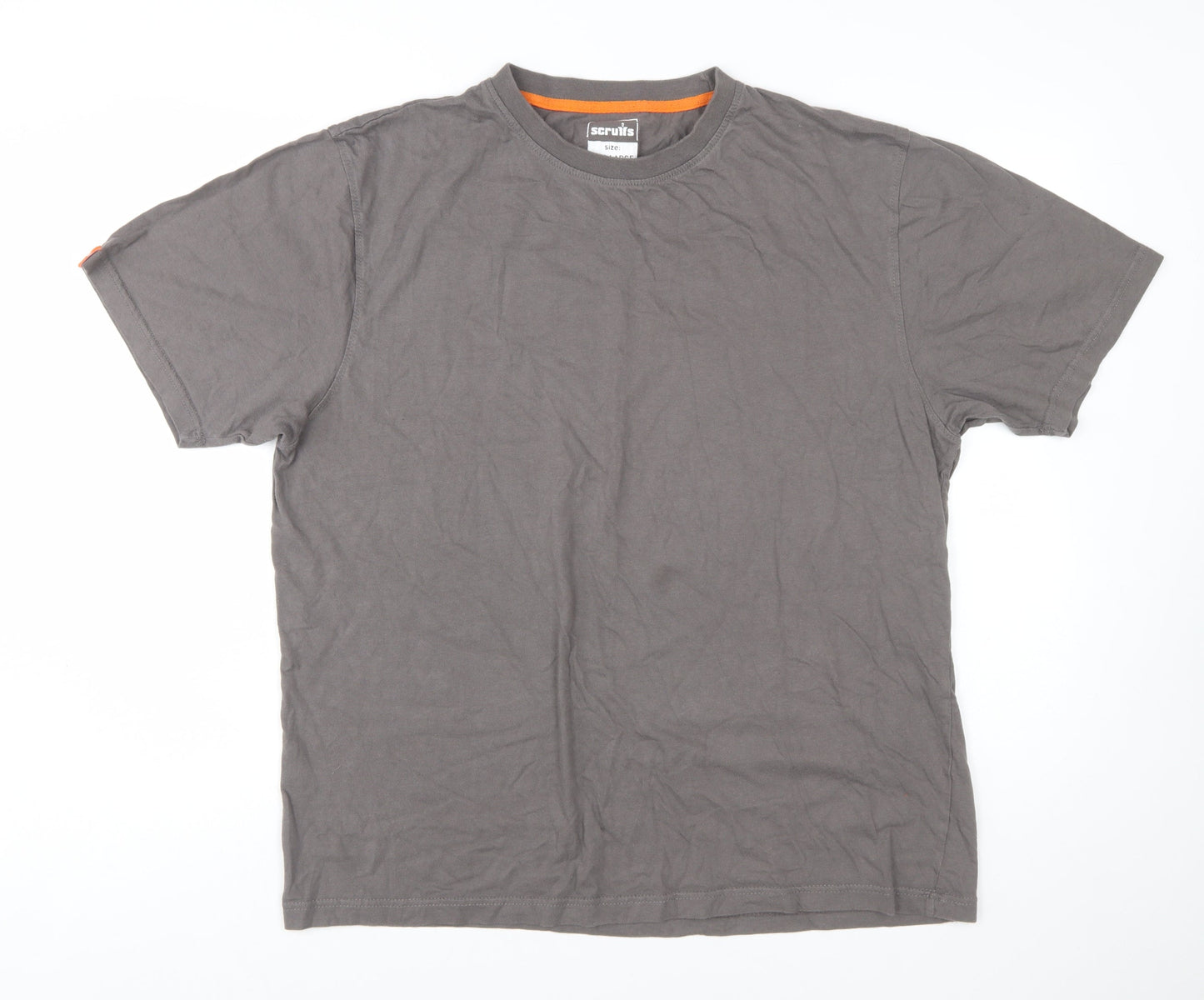 Scruffs Men's Grey 3XL Crew Neck Cotton Work T-Shirt