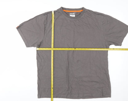 Scruffs Men's Grey 3XL Crew Neck Cotton Work T-Shirt
