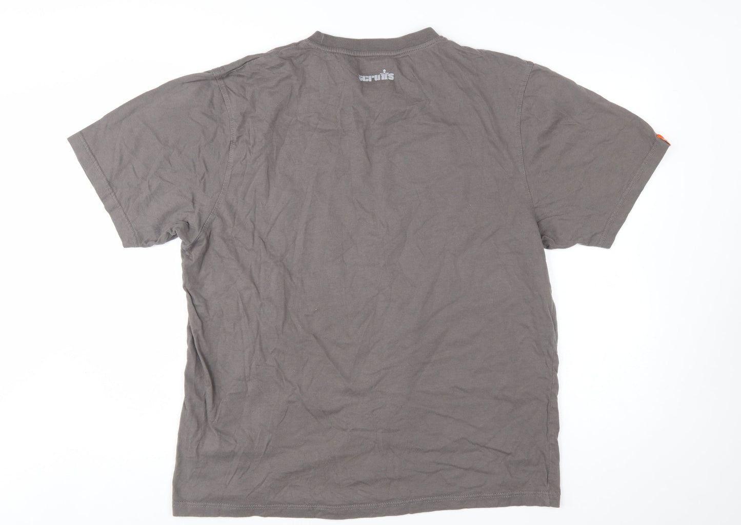 Scruffs Men's Grey 3XL Crew Neck Cotton Work T-Shirt