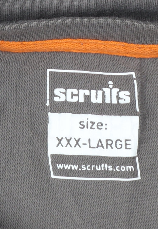 Scruffs Men's Grey 3XL Crew Neck Cotton Work T-Shirt