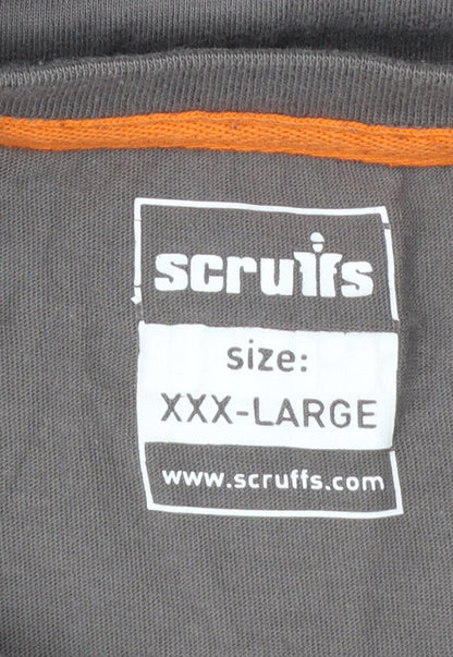 Scruffs Men's Grey 3XL Crew Neck Cotton Work T-Shirt