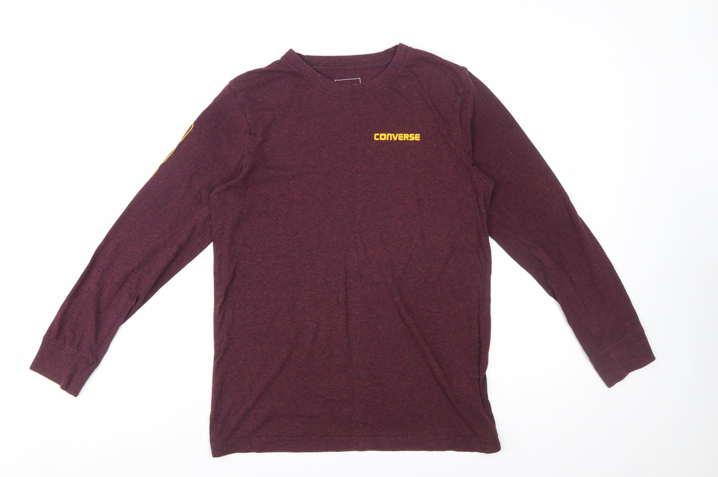 Converse Boys Purple Long Sleeve Crew Neck Logo T-Shirt XL 13-15 Years