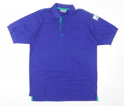 Vintage Adidas Equipment Blue Men's L Polo Shirt Sportswear