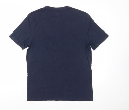 Difuzed Men’s Blue PlayStation Logo Graphic Cotton T-Shirt Size M