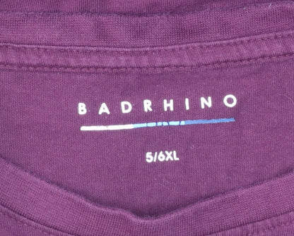 BadRhino Men's Red 5XL Crew Neck Cotton Short Sleeve T-Shirt