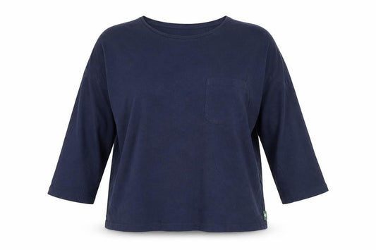 Craghoppers Womens Blue 3/4 Sleeve Cotton T-Shirt Size 14