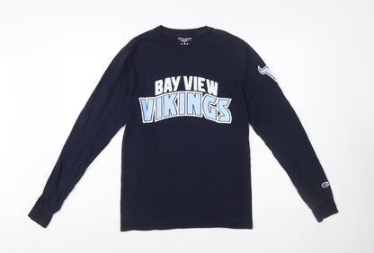 Champion Men's Blue Bay View Vikings Long Sleeve T-Shirt Size S