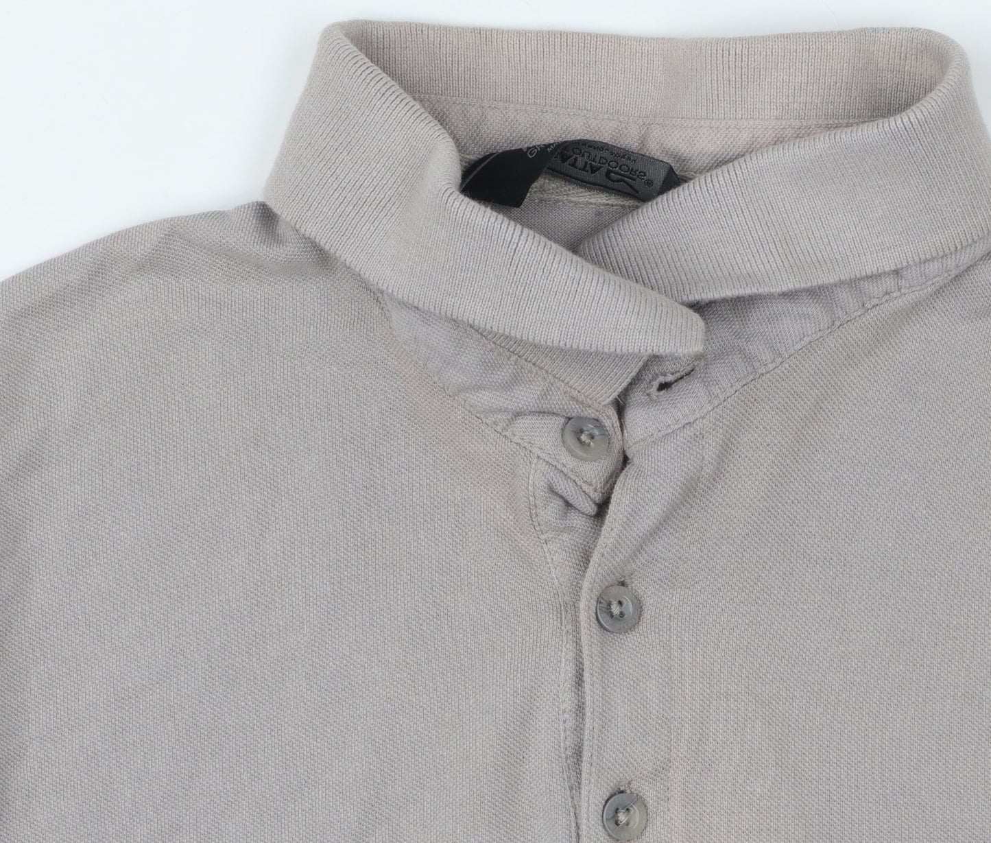 Regatta Men's Grey Long Sleeve Cotton Polo Shirt Size L