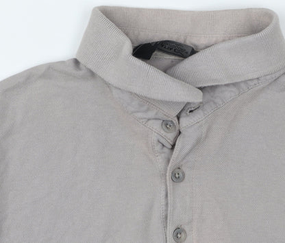 Regatta Men's Grey Long Sleeve Cotton Polo Shirt Size L