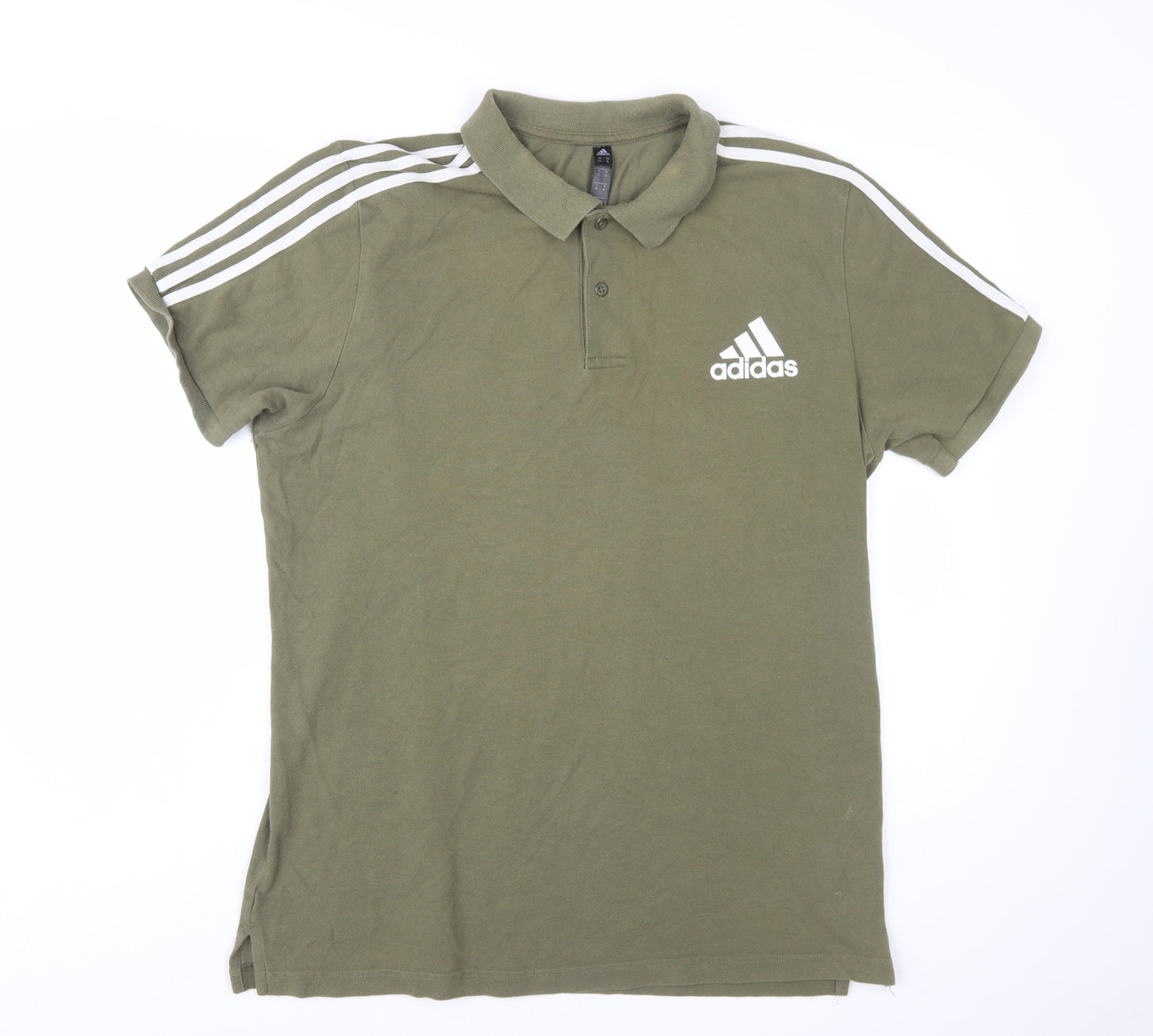 Adidas Men's Green XL Polo Shirt Short Sleeve Sports Logo