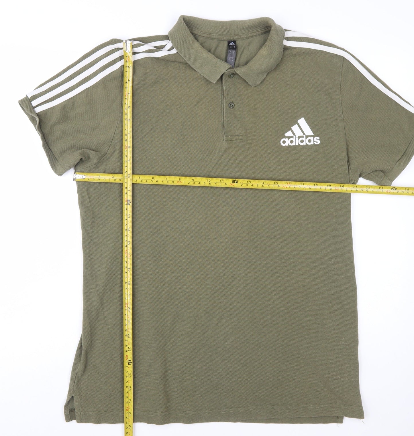 Adidas Men's Green XL Polo Shirt Short Sleeve Sports Logo
