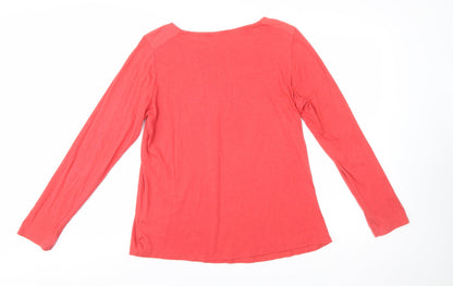 White Stuff Women's Pink Long Sleeve Tunic Blouse Size 14