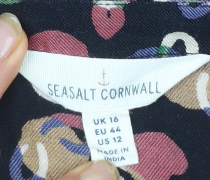 Seasalt Cornwall Women's Multicoloured Floral Tunic Blouse UK 16