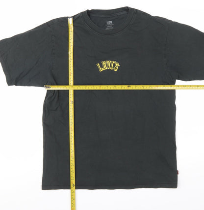 Levi's Men's Black Relaxed Fit Cotton Crew Neck T-Shirt XS