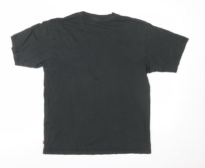 Levi's Men's Black Relaxed Fit Cotton Crew Neck T-Shirt XS