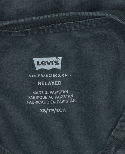 Levi's Men's Black Relaxed Fit Cotton Crew Neck T-Shirt XS