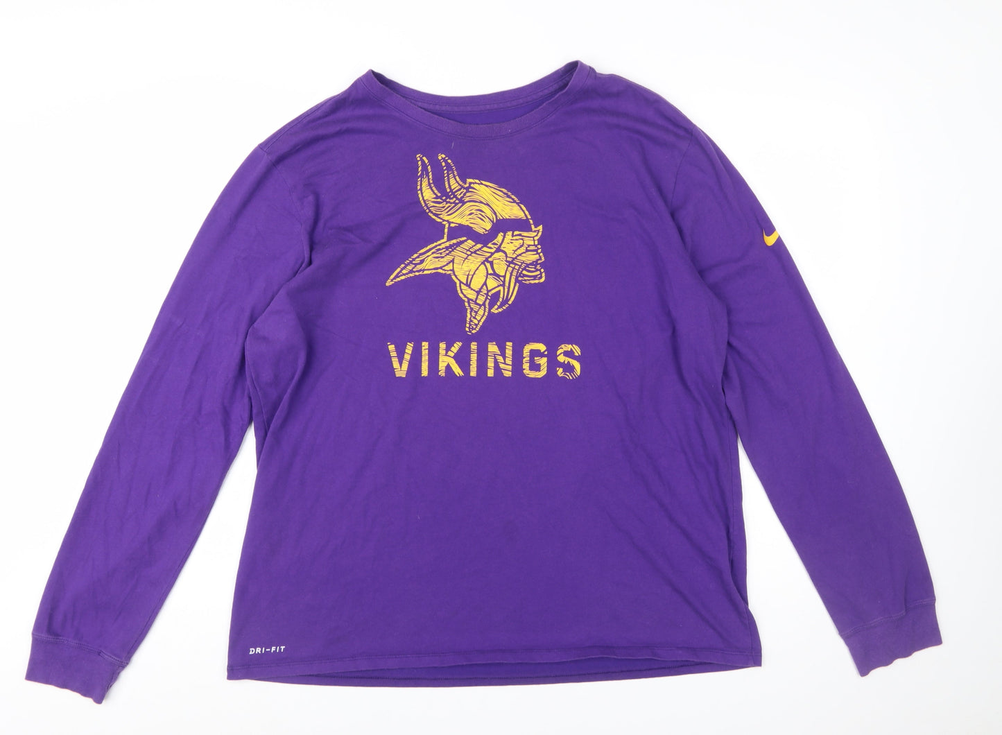 Nike Men's Purple NFL Vikings Dri-Fit Long Sleeve T-Shirt XL