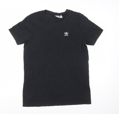 adidas Womens Black Basic Cotton T-Shirt Size 10