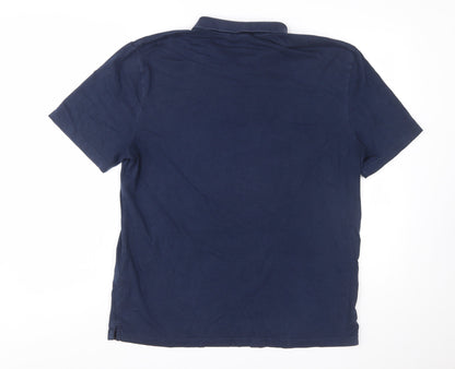 Levi's Men's Navy Blue Relaxed Fit Cotton Polo Shirt M