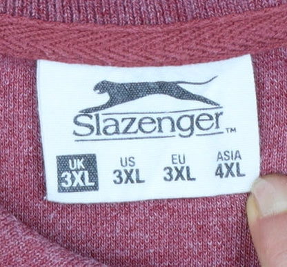 Slazenger Men's Red 3XL Polo Shirt Lightweight Sports Top
