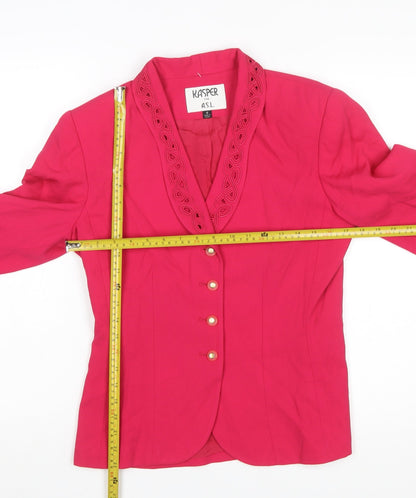 Kasper for A.S.L. Women's Pink Blazer Size 4 Formal Lined Jacket