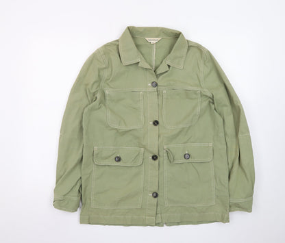 Whistles Women Green S Utility Military Jacket Cotton Casual