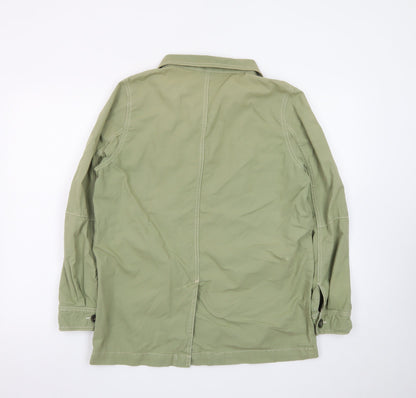 Whistles Women Green S Utility Military Jacket Cotton Casual