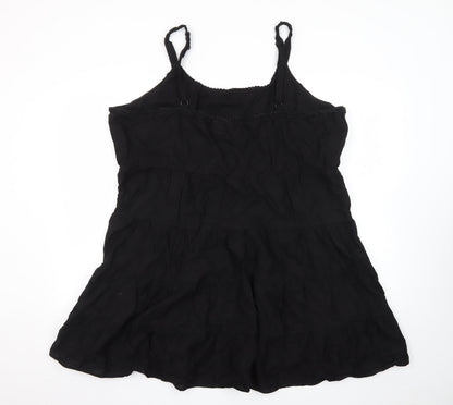 Joe Browns Womens Black Summer Slip Dress Size 26 Butterfly Embroidered