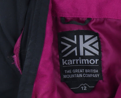 Karrimor Womens Black Waterproof Hooded Rain Jacket Size 12