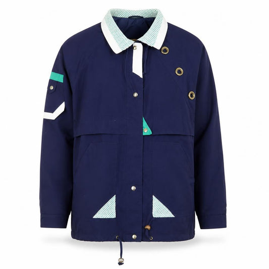 Current Seen Men's Blue Retro Anorak Jacket Size M Mid-Length 80s Style