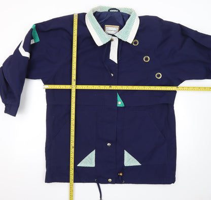 Current Seen Men's Blue Retro Anorak Jacket Size M Mid-Length 80s Style