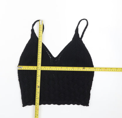 H&M Women's Black Crochet Camisole Tank Top Size S