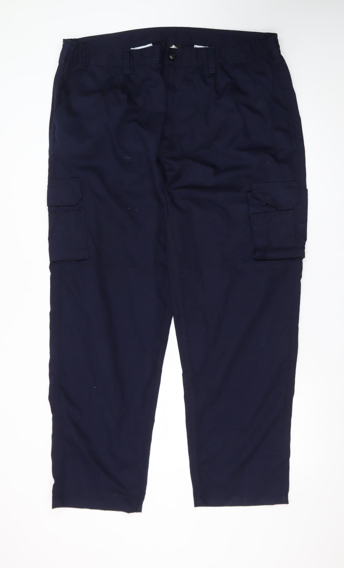 ORN Men's Blue 42R Cargo Work Trousers Polyester Cotton Blend