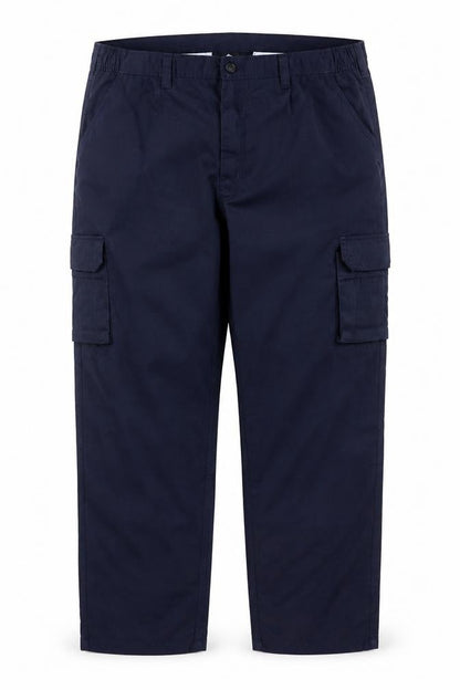 ORN Men's Blue 42R Cargo Work Trousers Polyester Cotton Blend