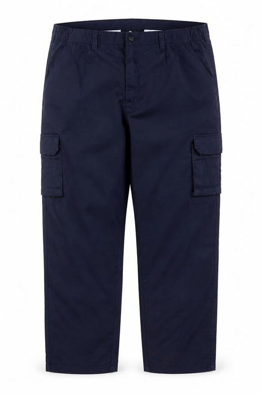 ORN Men's Blue 42R Cargo Work Trousers Polyester Cotton Blend