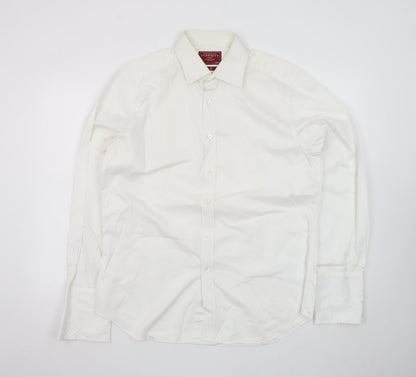 Charles Tyrwhitt Men's White Slim Fit Long Sleeve Cotton Shirt 16.5in