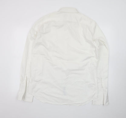 Charles Tyrwhitt Men's White Slim Fit Long Sleeve Cotton Shirt 16.5in