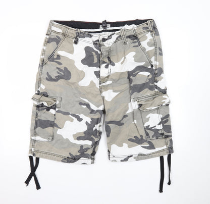 Vintage Shorts Men's Multicoloured Camouflage Cargo Shorts XL
