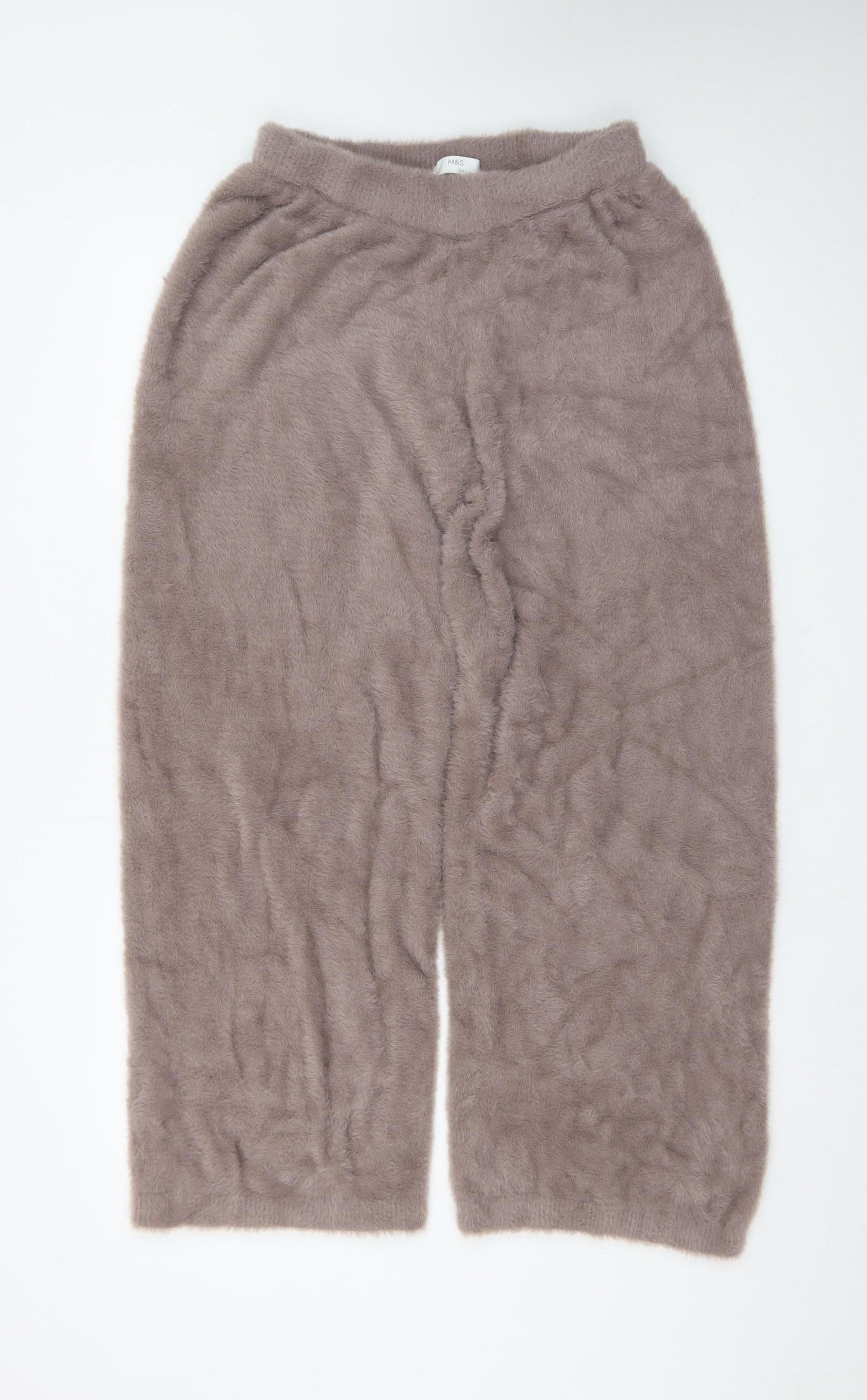 Marks and Spencer Women’s Brown L Fluffy Knit Winter Sweatpants