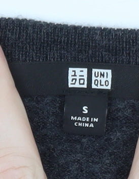 Uniqlo Men’s Grey Wool Crew Neck Jumper Size S Classic Fit
