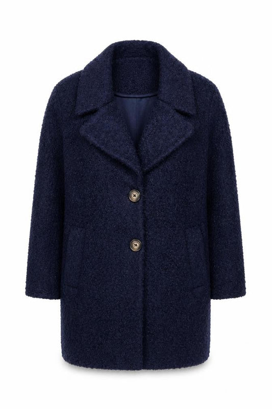 Tu Women’s Blue Mid-Length Buttoned Overcoat Size 12