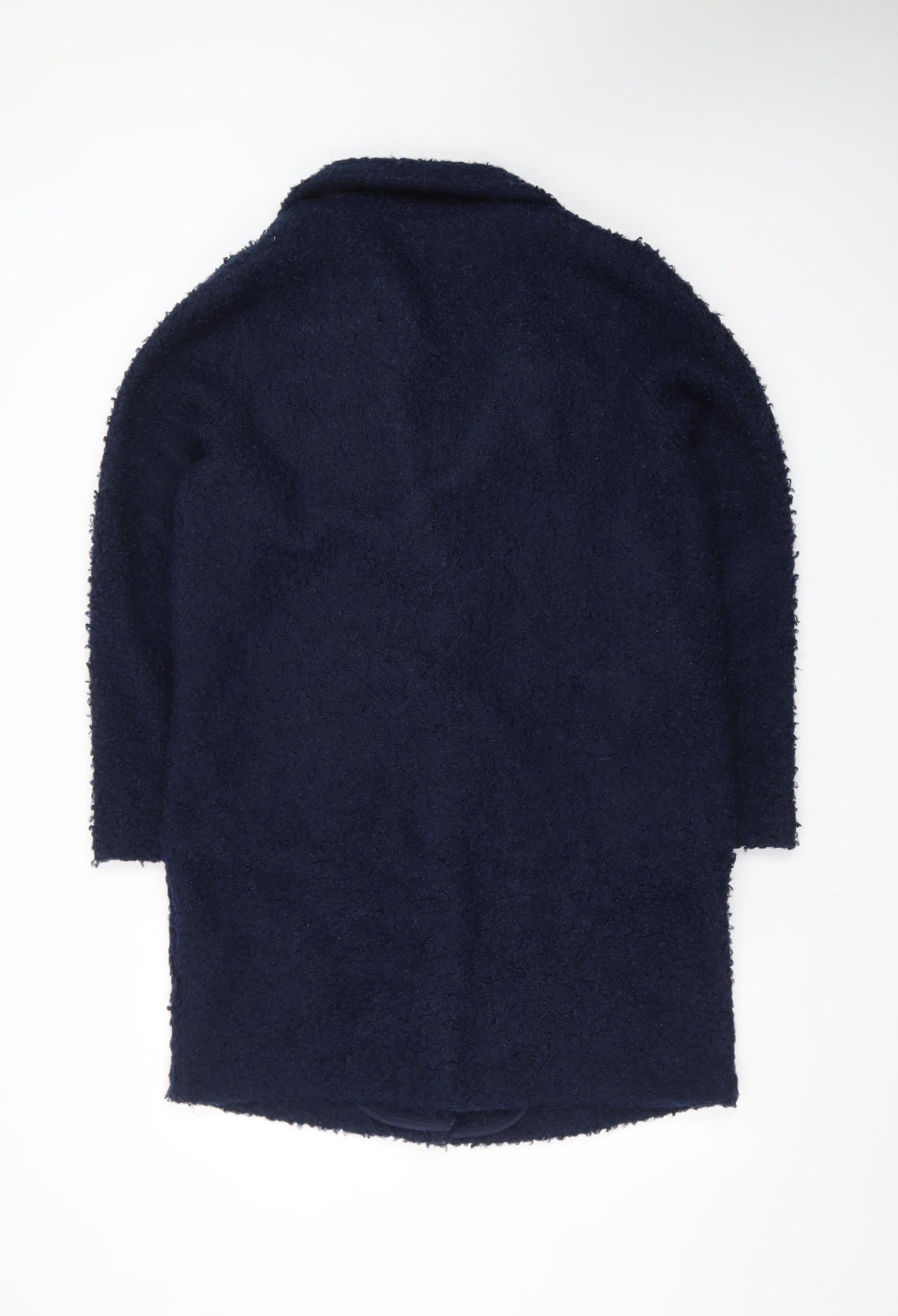 Tu Women’s Blue Mid-Length Buttoned Overcoat Size 12