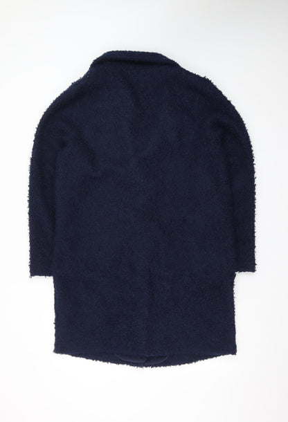 Tu Women’s Blue Mid-Length Buttoned Overcoat Size 12