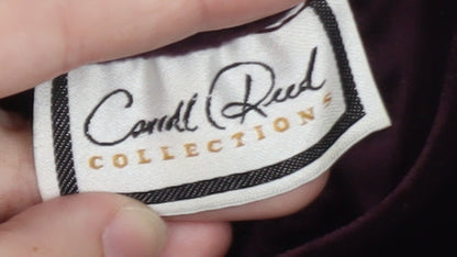 Carroll Reed Collections Women’s Burgundy Velour Elastic Waist Trousers Size L