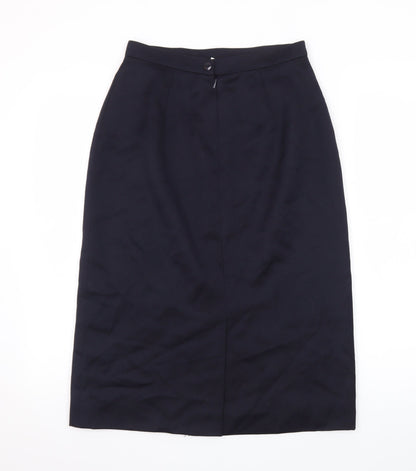Planet Women’s Black Wool Blend Midi Pencil Skirt Size 12