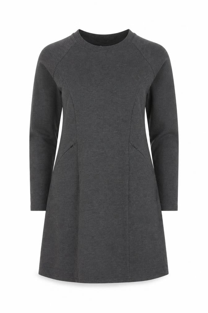 Columbia Women's Grey Knit Long Sleeve Shift Dress Size L