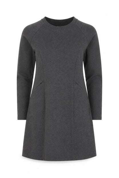 Columbia Women's Grey Knit Long Sleeve Shift Dress Size L
