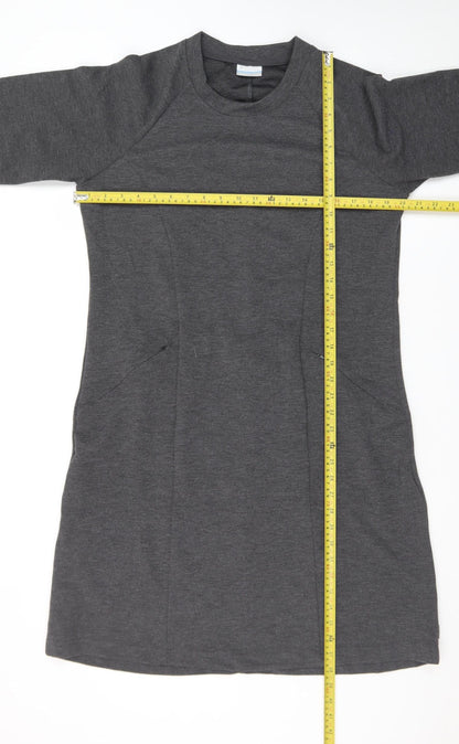 Columbia Women's Grey Knit Long Sleeve Shift Dress Size L