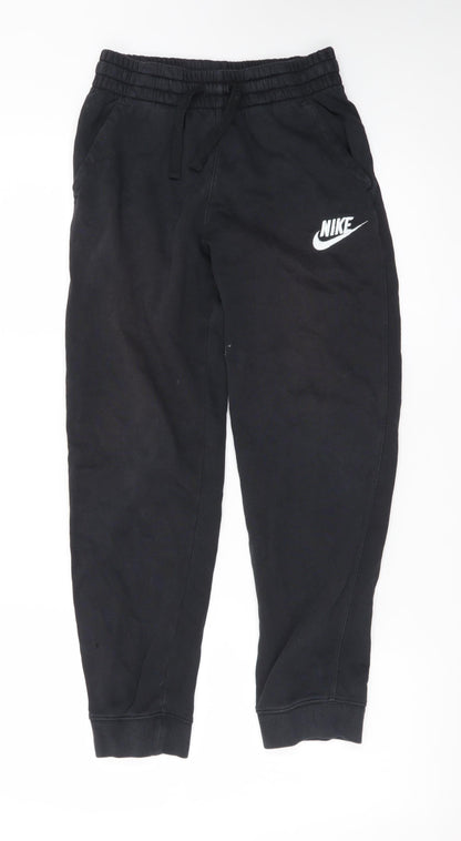 Nike Boys Black Jogger Trousers Size 12 Years Fleece Sweatpants