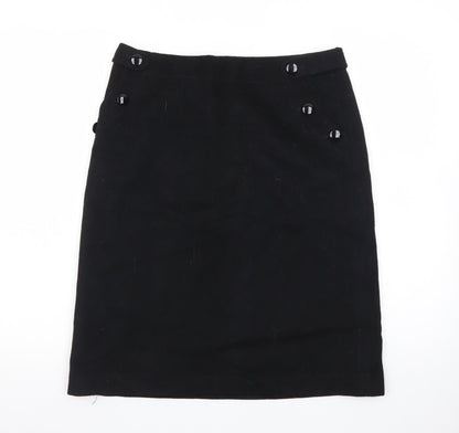 J.Crew Womens Black Wool Blend Pencil Skirt Size 8